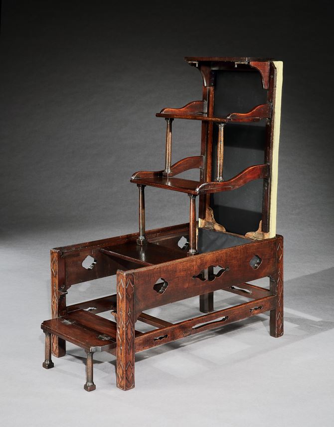 A mahogany metamorphic library step stool | MasterArt